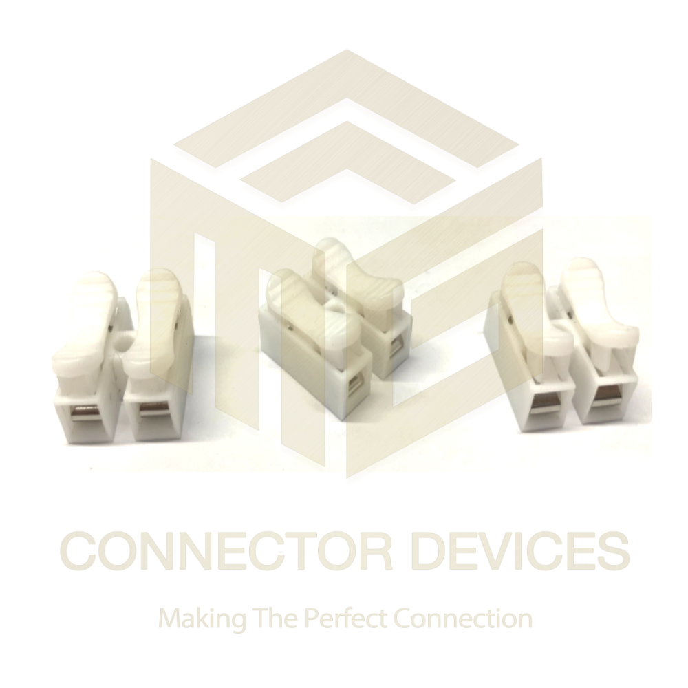 Push Fit Connector - Pvc Material, 2 Way, 5 Amp Rating | White Color, Optical Fiber Cable Compatible, 1 Year Warranty
