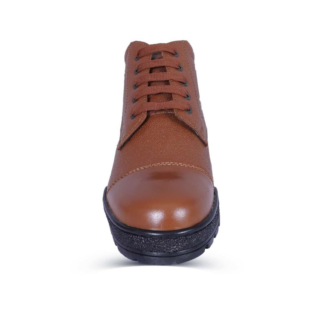 Police Tan Leather Boot