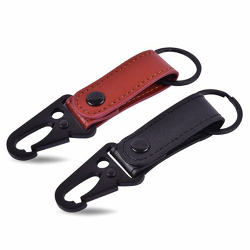 UG-KC12 PU Keychains - Leatherier & Metal, 50 Piece Minimum Order, Black Color | Ideal for Promotional Gifts, High Quality Design