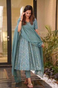 Embroidered Anarkali New Designer Party Wear Koti With Gown Chinestitch  Wor, Size: Xl at Rs 1200 in Surat