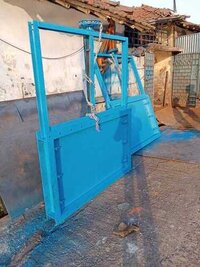 Slide Gate Valve - Mild Steel, Variable Sizes | Smoke Grey, Polished Finish, Manual/motorized/pneumatic Operation