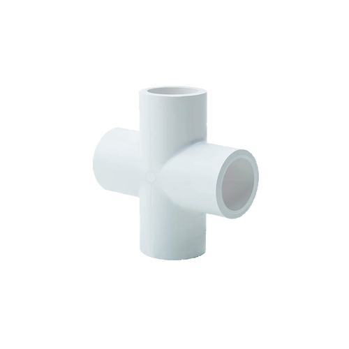 Upvc Cross Tee - Square Shape, White Color | Durable UPVC and Other Material