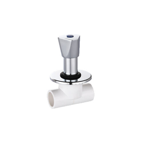 Upvc Triangle Concealed Valve - White, Male Connection | Durable Design for Efficient Water Control