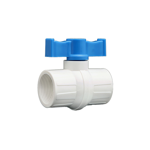 Upvc Plastic Threaded Short Handle Ball Valve - White Male Connection | Durable Plastic, Compact Design, Efficient Fluid Control