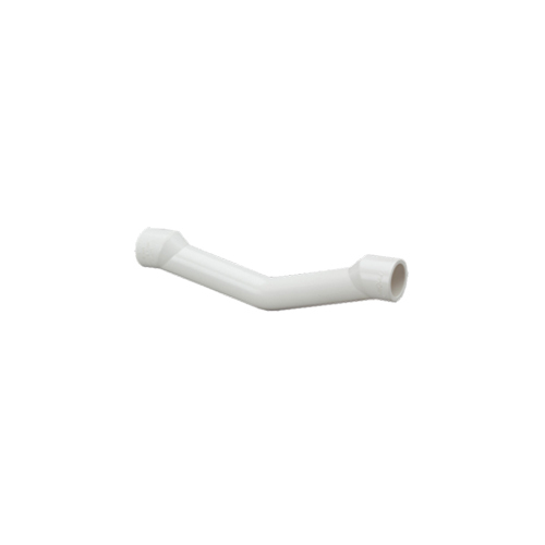 Upvc Step Over Bend (Threaded) - White, Male Connection | Durable Plastic Design with Threaded Ends for Secure Fitting