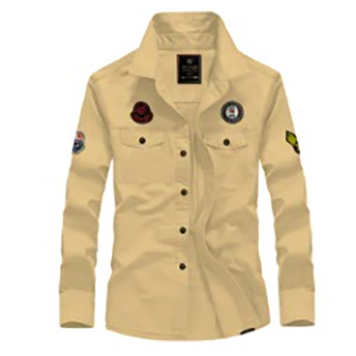 Classy Shirts Cream - Denim, Customized Size, Cream Color | Breathable, Cool Pass, No Fade, Washable, Quick Dry, Full Sleeves