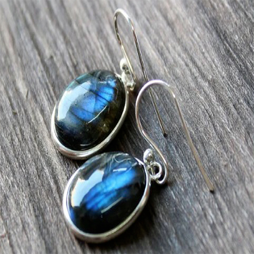 Sterling silver 92.5 % Labradorite Stone Silver Earrings