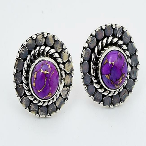 Sterling silver 92.5 % Amethyst  Earrings