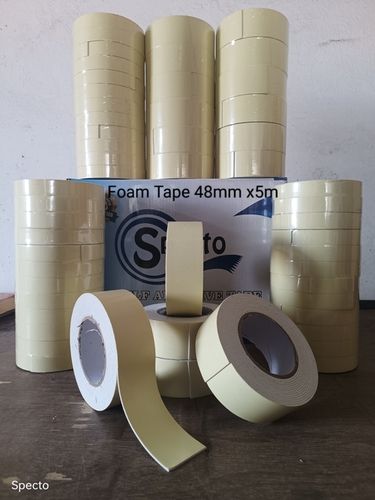 Yellow White Double Side Foam Tape 48Mm X 5Mtr