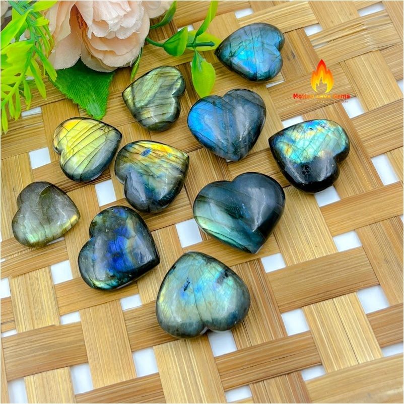 Labradorite Hearts