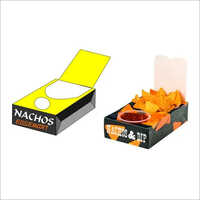 Nachos Paper Box - Paper Material, Customized Size, Any Color | Glossy Lamination Finish, Rectangular Shape, Non Waterproof