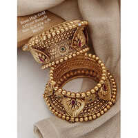 170 Brass High Artificial Gold Antique Bangles