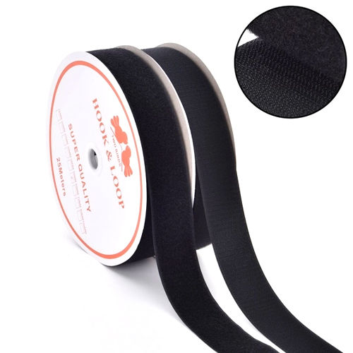 100% Nylon Black Hook Loop Tape - Characteristics: Light In Weight