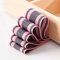 38mm Petersham Millinery Fancy Ribbon - Multicolor, Reversible Design | Various Sizes Available, Plain Pattern
