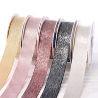 Metallic Woven Textile Ribbon - Various Sizes Available | Multicolor, Plain Pattern Design