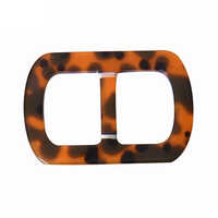 Scarf Slide Buckle - Resin Model 19NB-6747 Size 25x59mm | Multicolor Metal Square Design, Various Sizes Available