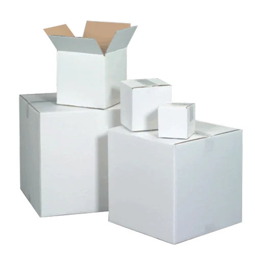 Matte Finish 3 Ply White Corrugated Box