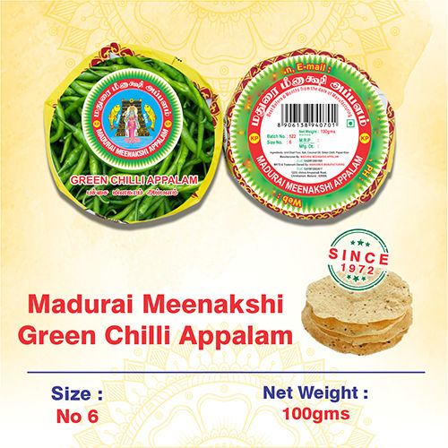 Brown Green Chilli Appalam Papad