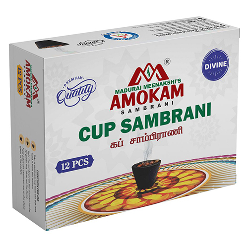 Brown Cup Sambrani Divine 12 Pcs Set