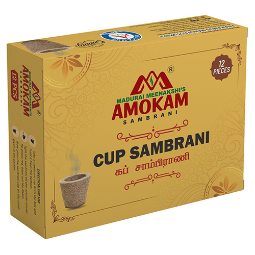 Amokam Cup Sambrani Sandle 12 Pcs