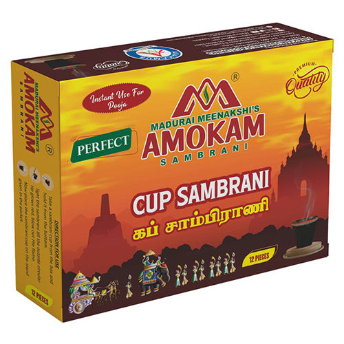 Brown Cup Sambrani 12 Pcs Set