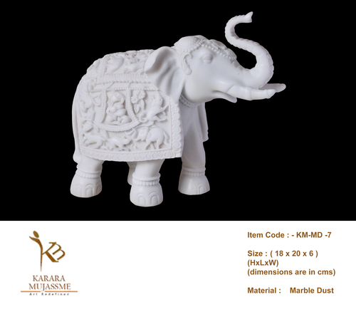 Marble Dust Elephant - KM-MD-7