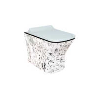 Modern Floor Mount Toilet Seat - Color: White