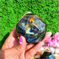 Labradorite Sphere Faceted Ball