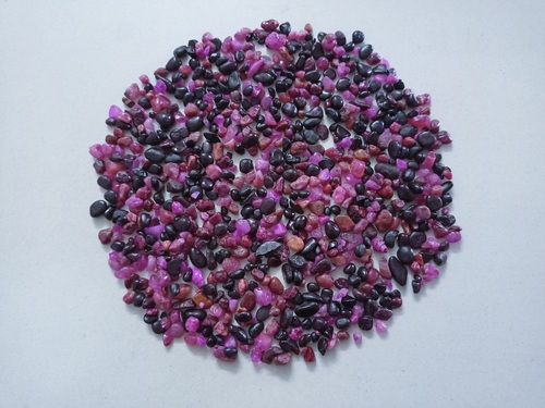 Pink color coated round gravels for decoration vase filler application