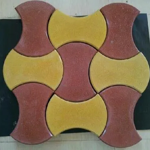 Interlocking Paver Block - Concrete 60mm Thickness | Red-Yellow Color Durable for Commercial & Residential Use 10-Year Warranty