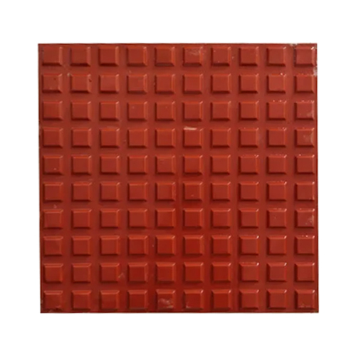 Car Parking Glossy Checker Tile - Ceramic, 300x300 mm, Reds/Pinks | Polished Surface, Non-Slip, Square Edge, 20-25 mm Thickness, 10-Year Warranty