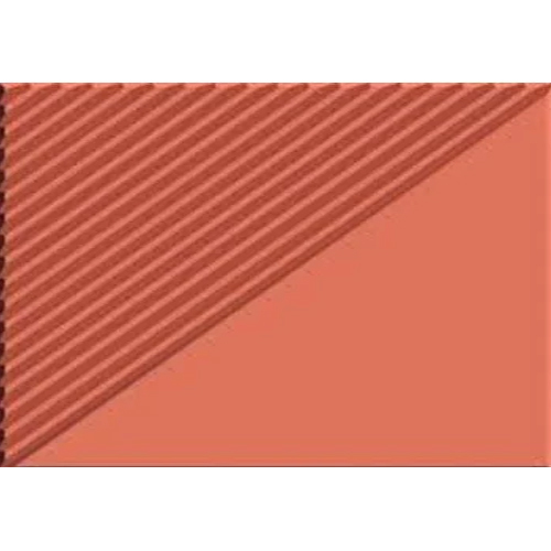 Parking Cross Mat Tile - Ceramic Material, Square Edge Design, Reds/Pinks Color, Matt Finish | Non-Slip Surface, Quick Installation, Superior Drainage