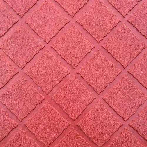 Reds / Pinks Outdoor Glossy Chequered Tiles
