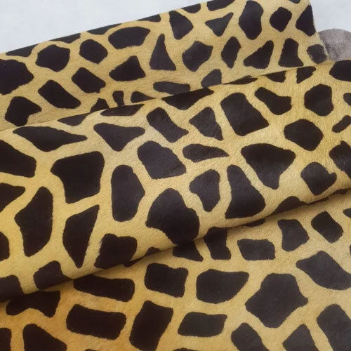 Brown Giraffe Print Hairon Leather