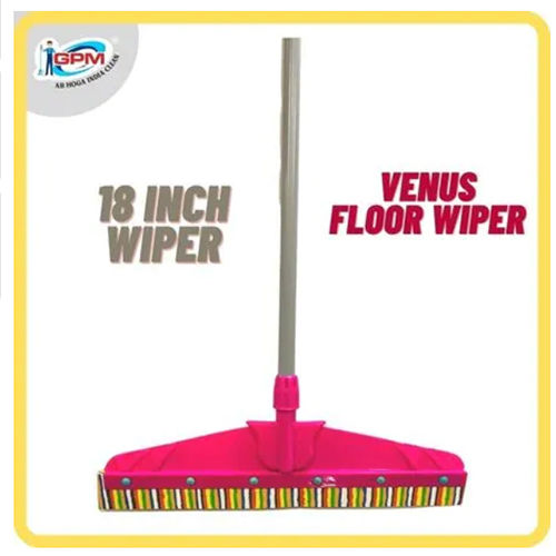 Pink Venus Floor Wiper Plastic 18 Inch With 4 Feet Rod