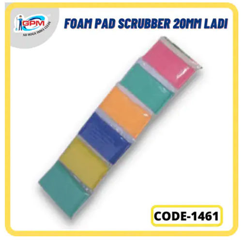 Multicolor Foam Pad Scrubber 20mm Ladi Set