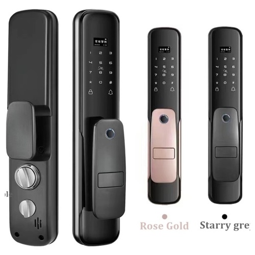 Smart Home Fingerprint Electronic Door Lock Password Mechanical Key Security Handle Lock