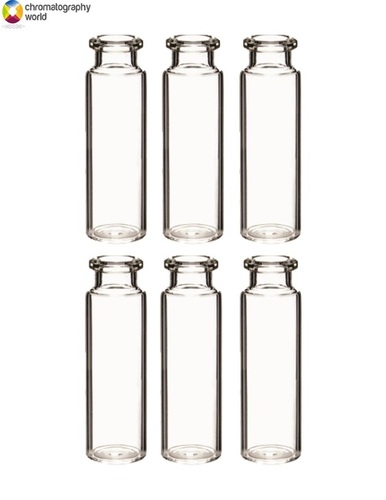 20ml HS Crimp Clear Glss Vials 23 x 75mm Flat Bottom (Pk100)