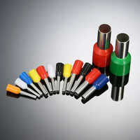 Pvc Insulated Single Ferrule - Metal, 10 Grm Weight | Silver-multicolor, Round Section Shape, Rectangular Form