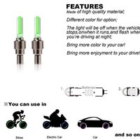 LED Flash Light lamp tyre Wheel Valve Sealing caps (0543)