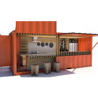 Mild Steel Portable Cafe Container
