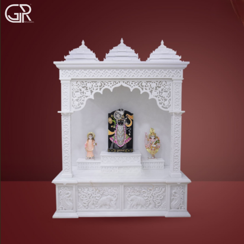 Marble Carved Pooja Temple