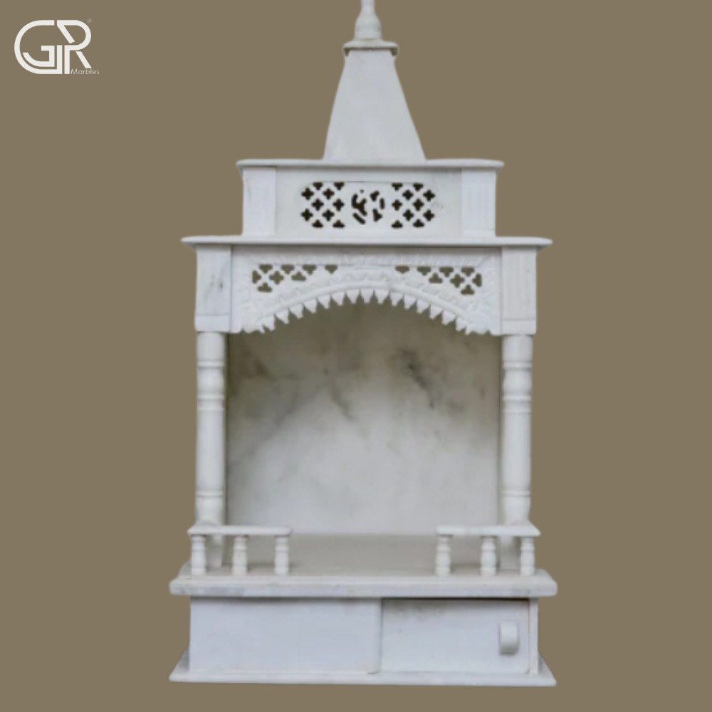 Carved White Marble Temple