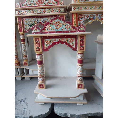 Polished marble home mandir