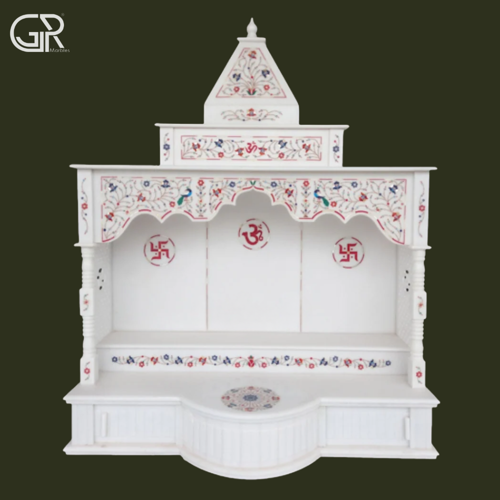 White Makrana marble mandir