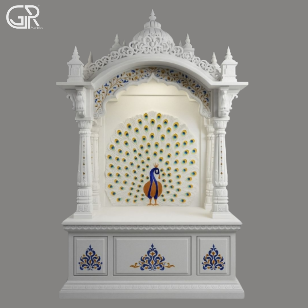 Inlay Handmade Marble Mandir