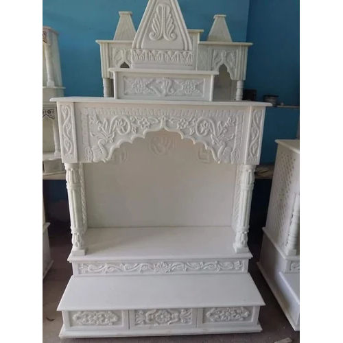 Carved Pure White Marble Temple