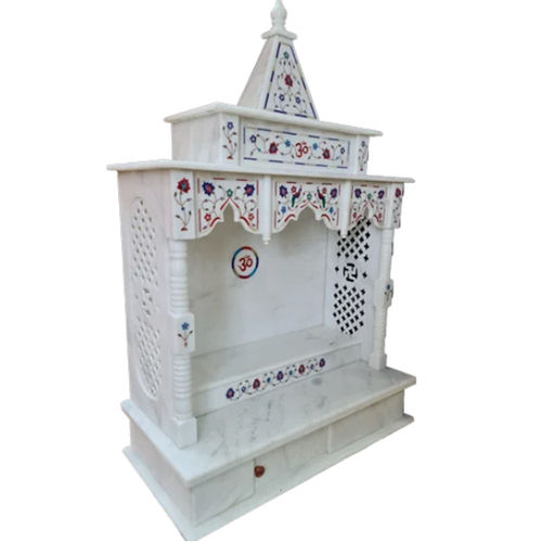 Makrana white marble inlay temple