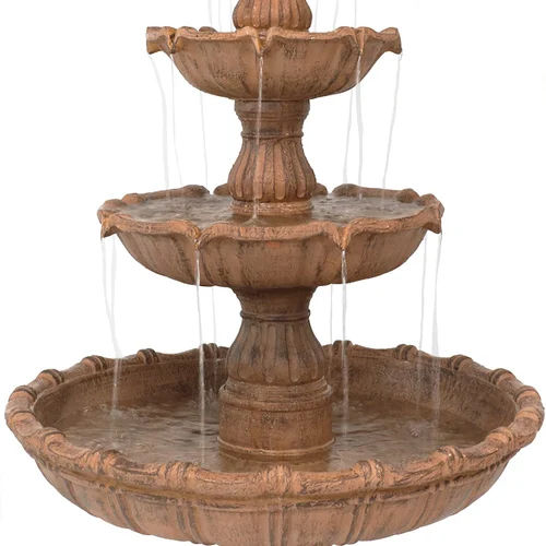 3 tier sandstone water fountain