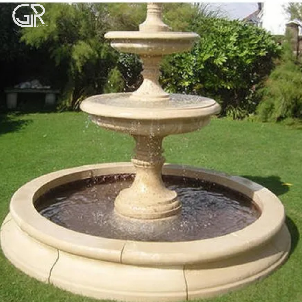 Natural Sandstone Fountain - Feature: Garden Decorative